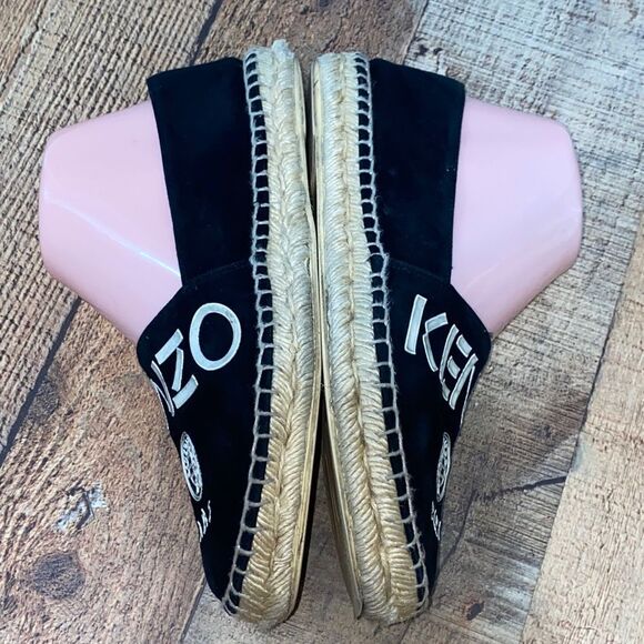 Kenzo black logo print canvas espadrilles - Picture 11 of 13
